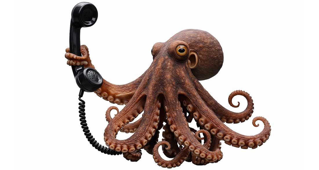 Oktopus ruft Webdesign Agentur Wien an