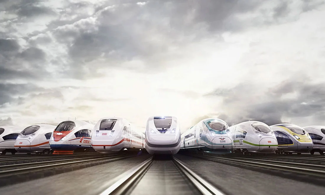 RNE Wien Zug aus Vogelperspektive